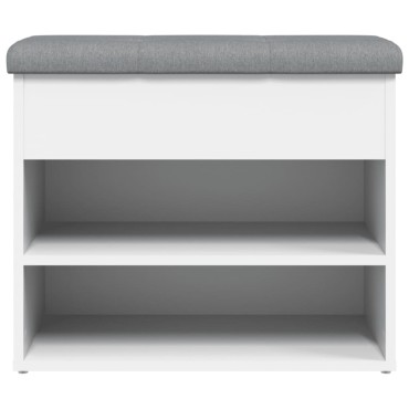 vidaXL Παπουτσοθήκη Λευκή 62x32x50cm από Επεξεργασμένο Ξύλο 1 τεμ.