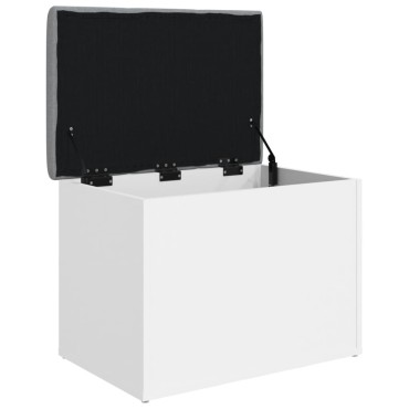 vidaXL Παγκάκι Αποθήκευσης Λευκό 62x42x45cm από Επεξεργ. Ξύλο 1 τεμ.
