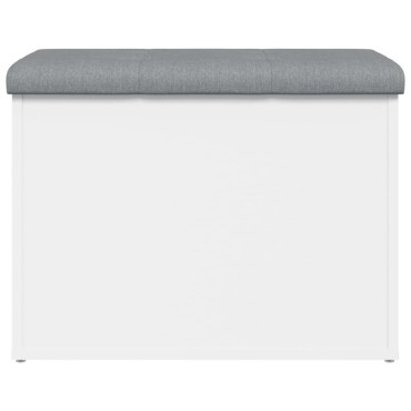 vidaXL Παγκάκι Αποθήκευσης Λευκό 62x42x45cm από Επεξεργ. Ξύλο 1 τεμ.
