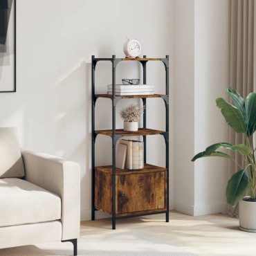 vidaXL Βιβλιοθήκη 3 Επιπέδων Καπν. Δρυς 41x30x109,5cm Επεξεργ. Ξύλο 1 τεμ.