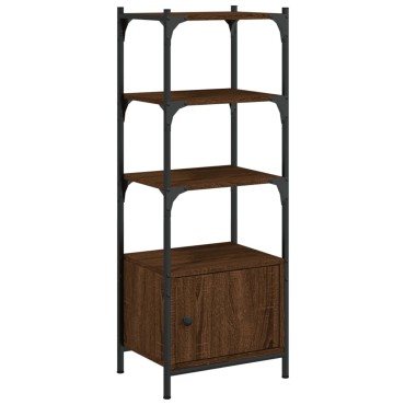 vidaXL Βιβλιοθήκη 3 Επιπέδων Καφέ Δρυς 41x30x109,5cm Επεξεργ. Ξύλο 1 τεμ.