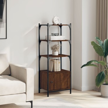 vidaXL Βιβλιοθήκη 3 Επιπέδων Καφέ Δρυς 41x30x109,5cm Επεξεργ. Ξύλο 1 τεμ.
