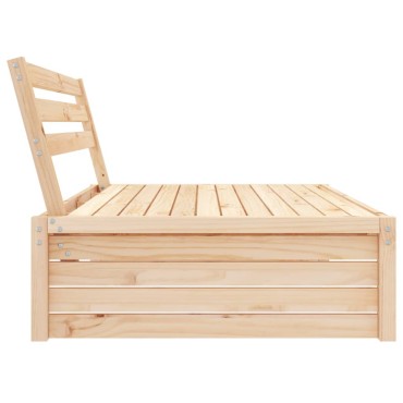 vidaXL Καναπές Κήπου Μεσαίος 120x80cm από Μασίφ Ξύλο Πεύκου 1 τεμ. Γωνιακός