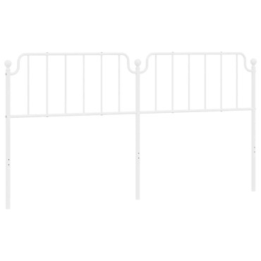vidaXL Κεφαλάρι Λευκό Μεταλλικό 198x4x102cm 1 τεμ.