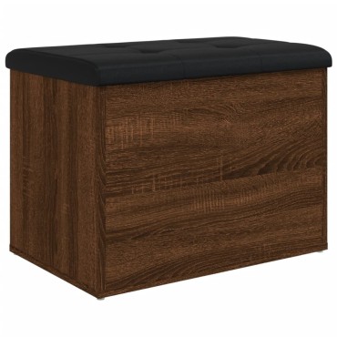 vidaXL Παγκάκι Αποθήκευσης Καφέ Δρυς 62x42x45cm από Επεξ. Ξύλο 1 τεμ.