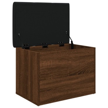 vidaXL Παγκάκι Αποθήκευσης Καφέ Δρυς 62x42x45cm από Επεξ. Ξύλο 1 τεμ.