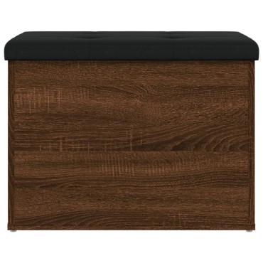vidaXL Παγκάκι Αποθήκευσης Καφέ Δρυς 62x42x45cm από Επεξ. Ξύλο 1 τεμ.