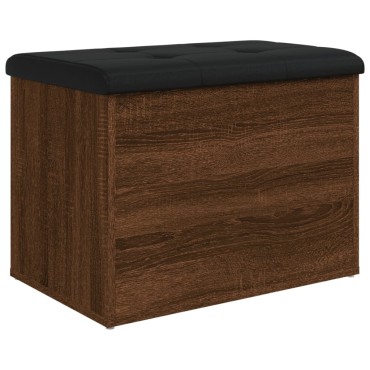 vidaXL Παγκάκι Αποθήκευσης Καφέ Δρυς 62x42x45cm από Επεξ. Ξύλο 1 τεμ.
