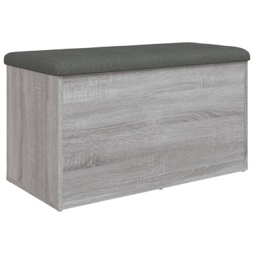 vidaXL Παγκάκι Αποθήκευσης Γκρι Sonoma 82x42x45cm Επεξεργασμένο Ξύλο 1 τεμ.