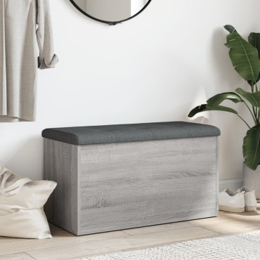 vidaXL Παγκάκι Αποθήκευσης Γκρι Sonoma 82x42x45cm Επεξεργασμένο Ξύλο 1 τεμ.