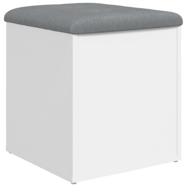 vidaXL Παγκάκι Αποθήκευσης Λευκό 42x42x45cm από Επεξεργ. Ξύλο 1 τεμ.