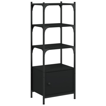 vidaXL Βιβλιοθήκη 3 Επιπέδων Μαύρη 41x30x109,5cm Επεξεργ. Ξύλο 1 τεμ.