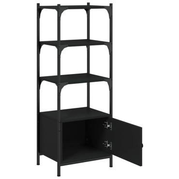 vidaXL Βιβλιοθήκη 3 Επιπέδων Μαύρη 41x30x109,5cm Επεξεργ. Ξύλο 1 τεμ.