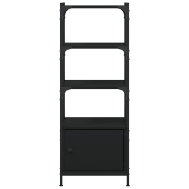 vidaXL Βιβλιοθήκη 3 Επιπέδων Μαύρη 41x30x109,5cm Επεξεργ. Ξύλο 1 τεμ.