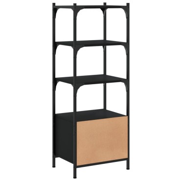 vidaXL Βιβλιοθήκη 3 Επιπέδων Μαύρη 41x30x109,5cm Επεξεργ. Ξύλο 1 τεμ.