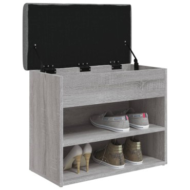 vidaXL Παπουτσοθήκη Γκρι Sonoma 62x32x50cm από Επεξεργασμένο Ξύλο 1 τεμ.