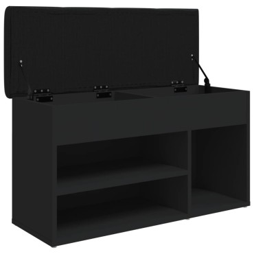 vidaXL Παπουτσοθήκη Μαύρη 82x32x45,5cm από Επεξεργασμένο Ξύλο 1 τεμ.