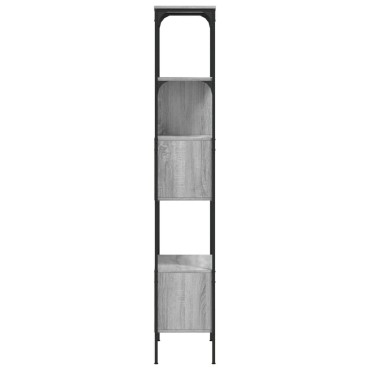 vidaXL Βιβλιοθήκη 5 Επιπέδων Γκρι Sonoma 76x33x188,5cm Επεξεργ. Ξύλο 1 τεμ.