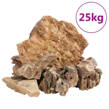 vidaXL Πέτρες Dragon Stones Καφέ 25 κιλά 5-30 εκ.