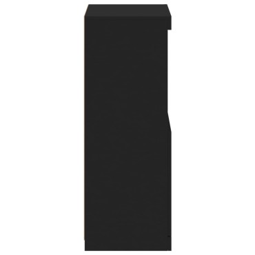 vidaXL Μπουφές με Φώτα LED Μαύρος 41x37x100cm 1 τεμ.