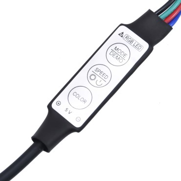 vidaXL Μπουφές με Φώτα LED Λευκός 81x37x67cm 1 τεμ.