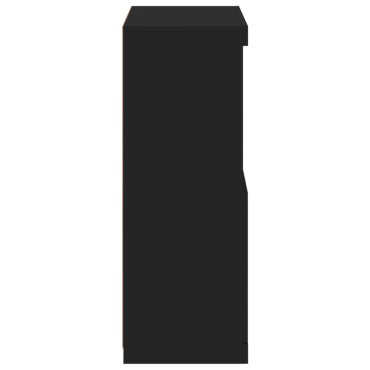 vidaXL Μπουφές με Φώτα LED Μαύρος 60,5x37x100cm 1 τεμ.