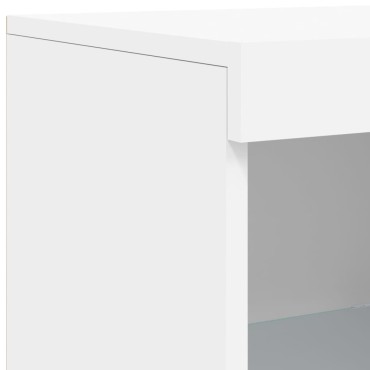 vidaXL Μπουφές με Φώτα LED Λευκός 41x37x100cm 1 τεμ.