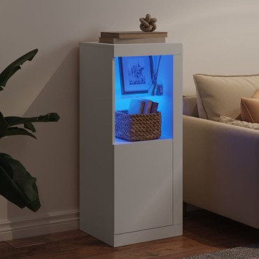 vidaXL Μπουφές με Φώτα LED Λευκός 41x37x100cm 1 τεμ.