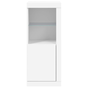 vidaXL Μπουφές με Φώτα LED Λευκός 41x37x100cm 1 τεμ.