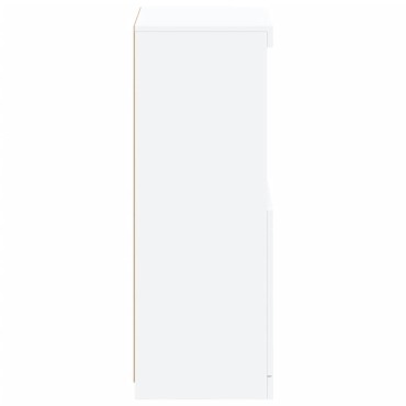 vidaXL Μπουφές με Φώτα LED Λευκός 41x37x100cm 1 τεμ.