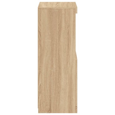 vidaXL Μπουφές με Φώτα LED Sonoma Δρυς 41x37x100cm 1 τεμ.