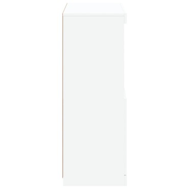 vidaXL Μπουφές με Φώτα LED Λευκός 60,5x37x100cm 1 τεμ.
