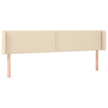 vidaXL Κεφαλάρι με Πτερύγια Κρεμ 203x16x78/88cm Υφασμάτινο 1 τεμ.