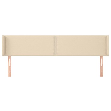 vidaXL Κεφαλάρι με Πτερύγια Κρεμ 203x16x78/88cm Υφασμάτινο 1 τεμ.