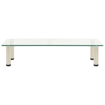 vidaXL Βάση Τηλεόρασης Αμμοβολισμένη 80x35x17cm από Ψημένο Γυαλί