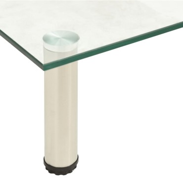 vidaXL Βάση Τηλεόρασης Αμμοβολισμένη 80x35x17cm από Ψημένο Γυαλί