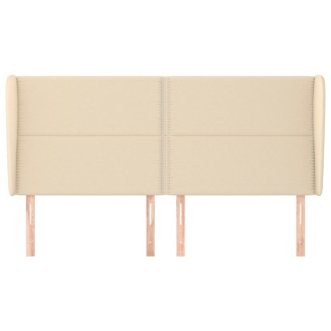 vidaXL Κεφαλάρι με Πτερύγια Κρεμ 203x23x118/128cm Υφασμάτινο 1 τεμ.