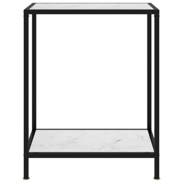 vidaXL Τραπέζι Κονσόλα Λευκό 60x35x75cm από Ψημένο Γυαλί 1 τεμ.