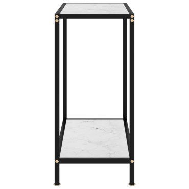 vidaXL Τραπέζι Κονσόλα Λευκό 60x35x75cm από Ψημένο Γυαλί 1 τεμ.