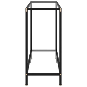 vidaXL Τραπέζι Κονσόλα Διαφανές 80x35x75cm από Ψημένο Γυαλί 1 τεμ.