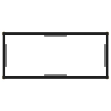 vidaXL Τραπέζι Κονσόλα Διαφανές 80x35x75cm από Ψημένο Γυαλί 1 τεμ.