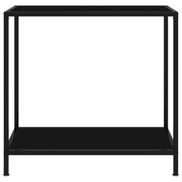vidaXL Τραπέζι Κονσόλα Μαύρο 80x35x75cm από Ψημένο Γυαλί 1 τεμ.