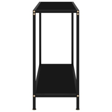 vidaXL Τραπέζι Κονσόλα Μαύρο 80x35x75cm από Ψημένο Γυαλί 1 τεμ.