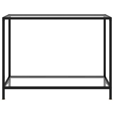 vidaXL Τραπέζι Κονσόλα Διαφανές 100x35x75cm από Ψημένο Γυαλί 1 τεμ.