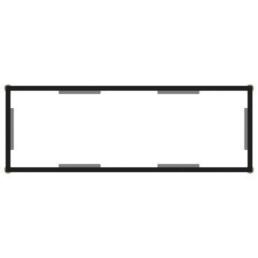 vidaXL Τραπέζι Κονσόλα Διαφανές 100x35x75cm από Ψημένο Γυαλί 1 τεμ.