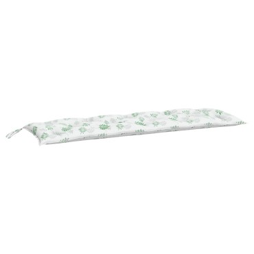 vidaXL Μαξιλάρι Πάγκου Κήπου Σχέδιο Φύλλων 150x50x7cm Ύφασμα Oxford