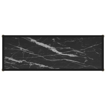 vidaXL Τραπέζι Κονσόλα Μαύρο 100x35x75cm από Ψημένο Γυαλί 1 τεμ.