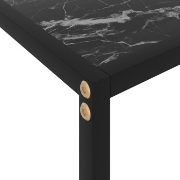 vidaXL Τραπέζι Κονσόλα Μαύρο 100x35x75cm από Ψημένο Γυαλί 1 τεμ.