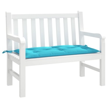 vidaXL Μαξιλάρι Πάγκου Κήπου Τιρκουάζ 110x50x7cm Υφασμάτινο