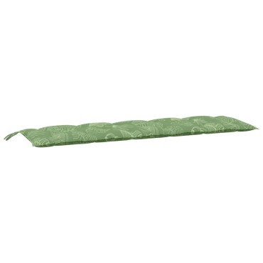 vidaXL Μαξιλάρι Πάγκου Κήπου Σχέδιο Φύλλων 180x50x7cm Ύφασμα Oxford